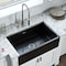 Ruvati 30"x20" Farmhouse Apron-Front Kitchen Sink Sgl Bowl, Glossy Black RVL2100BK - alternate 1